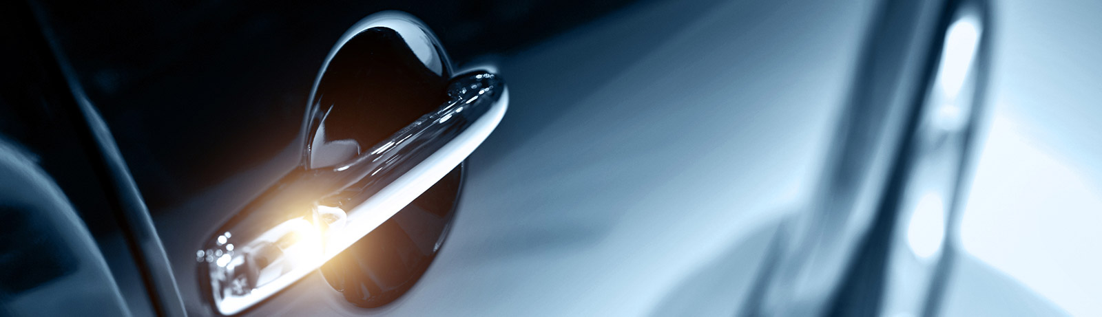 Close up shot of new car