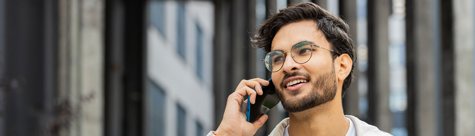 Young man talking on phone