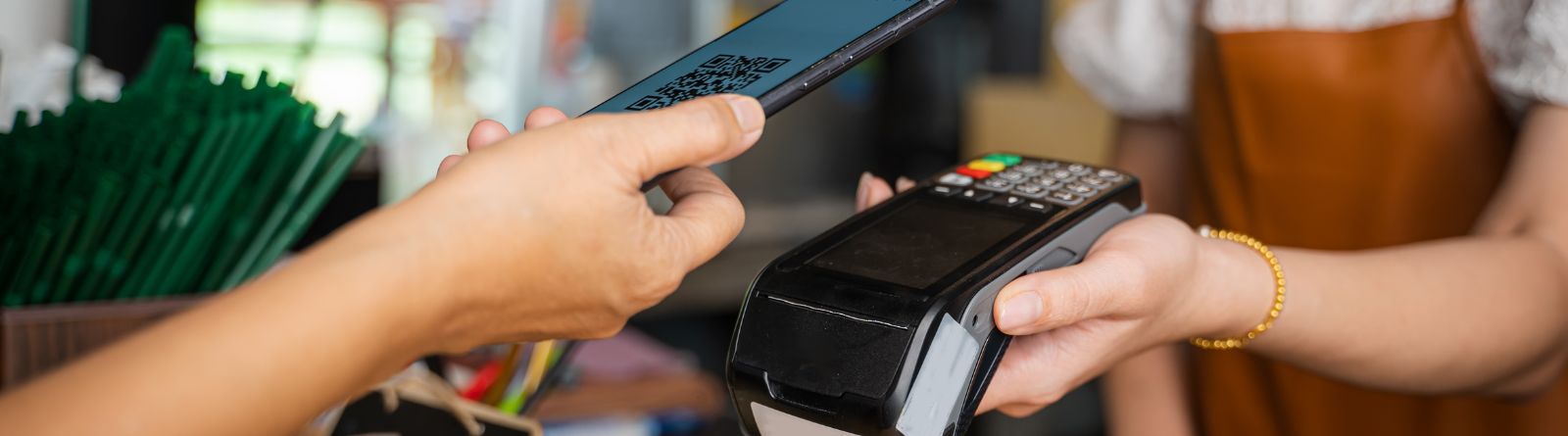 A person using tap to pay
