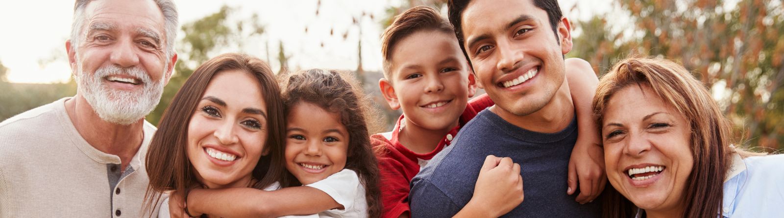 A happy Hispanic family