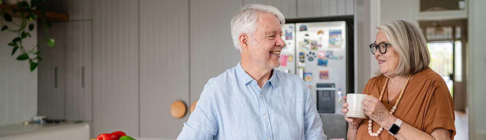 Senior couple in kitchen