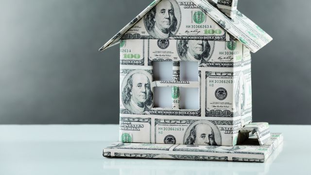 a house made out of money