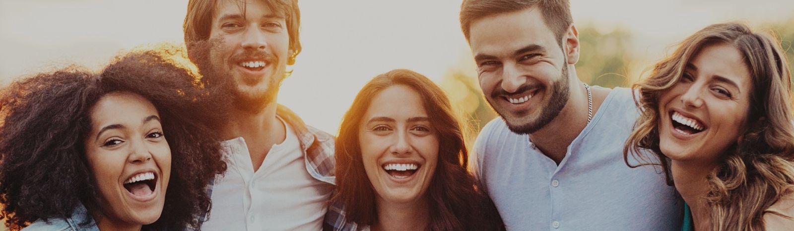 A group of friends smiling